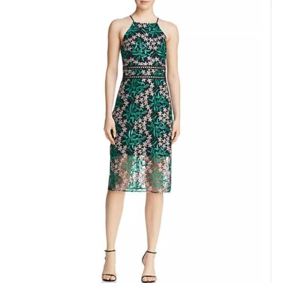 Sam Edelman Floral Embroidered Lace Dress Size 10 - Picture 1 of 14